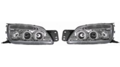 Set faruri tuning Mazda 121 (JASM/JBSM) 01.2000-12.2002 +Ford Fiesta09.1999-12.2001 BestAutoVest Stanga+Dreapta, tip bec H1+H1, tip bec pozitie fibra optica