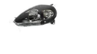 Far Fiat Punto Grande (199) Sport 09.2005-10.2008 TYC partea Stanga, cu rama neagra, tip bec H4, reglaj electric 