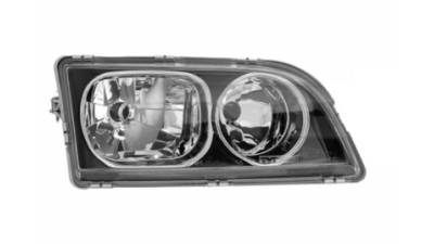 Far Volvo S40 / V40 (VS/VW) 01-2003-12.2003 TYC partea Dreapta electric fara motoras tip bec H7+H7, culoare rama negru