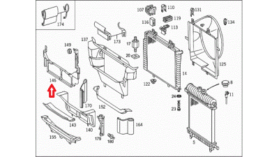 Difuzor Aer Mercedes A2025050730