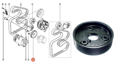 Fulie Pompa Servodirectie RENAULT MASTER II 2009- motor 2.5D, 8201088953,  piesa originala OE