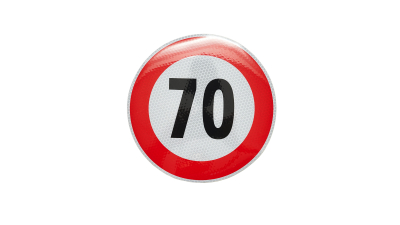 Autocolant limita viteza - 70 fi21