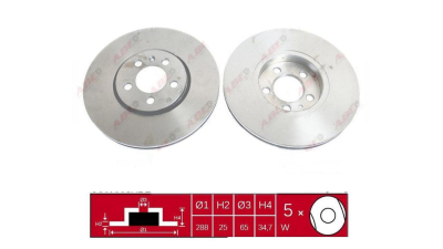 Disc frana fata Skoda Fabia Octavia Seat Ibiza Leon Toledo Audi A3 Vw Golf Bora Polo Ventilat 288x25