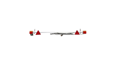 Bara remorca ajustabila 1000-1600mm 2x lampa LED, 2x triunghi reflectorizant, cablu 6m si priza 7 pini 12/24V