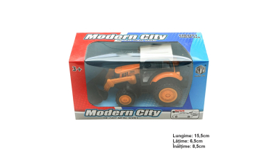 Jucarie tractor galben cu incarcator frontal Modern City