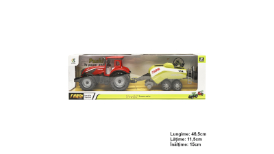 Jucarie tractor cu balotiera FARM Push and GO