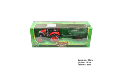 Jucarie tractor rosu pentru ferma cu distribuitor de ingrasaminte Farm Truck