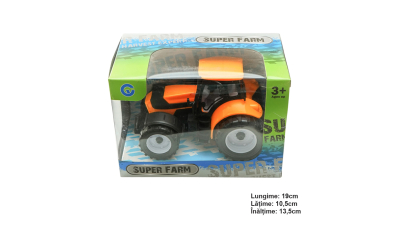 Jucarie tractor galben pentru ferma Super Farm