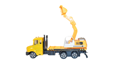 Masina excavator galben jucarie