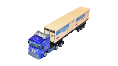 Camion (cap tractor cu remorca) Albastru jucarie