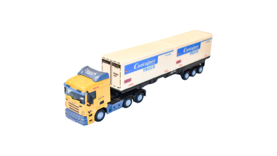 Camion (cap tractor cu remorca) Galben jucarie