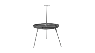 Disc pentru gratar cu margine din otel, 3 picioare si maner, 460 mm, cu stanta UTB