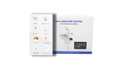 Statie meteo profesionala WIFI cu indice UV si luxmetru, distanta transmitere in camp deschis 100m