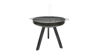 Gratar rotund cu grilaj si manere cu 3 picioare
