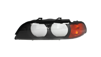 Dispersor sticla far Bmw Seria 5 E39 01.1996-08.2000 TYC fata stanga semnalizare portocalie cu lentile interioare
