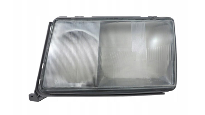 Dispersor sticla far Mercedes Clasa E W124 (Sedan/Coupe/Cabrio/Combi) 1990-1992 , cu rama culoare deschisa, TYC partea Stanga