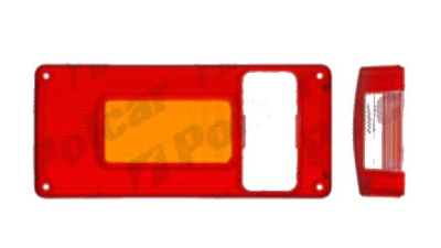 Dispersor Stop spate Universal, omologare ECE, semnalizare portocalie, 215x100mm, cu lumina numar de inmatriculare, Stanga