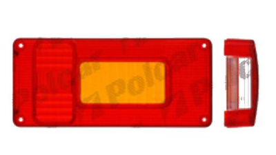 Dispersor Stop spate Universal, omologare ECE, semnalizare portocalie, 215x100mm, cu lumina numar de inmatriculare si mers inapoi, Dreapta