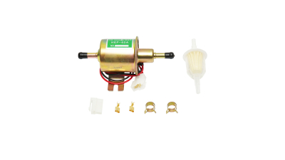 Pompa alimentare electrica universala cu filtru incorporat, 12V, L=145mm, fi 8mm pentru motorina/benzina OEM YK-3118, HEP-02A
