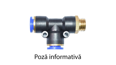Mufa rapida T plastic si surub metalic fi 8x8 cu 1/2