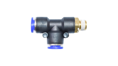 Mufa rapida T plastic si surub metalic fi 10x10 cu 1/4