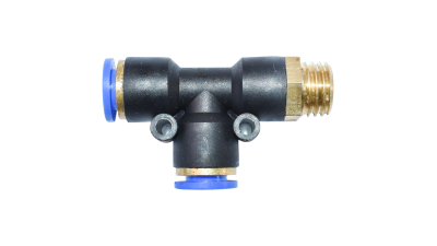 Mufa rapida T plastic si surub metalic fi 10x10 cu M16