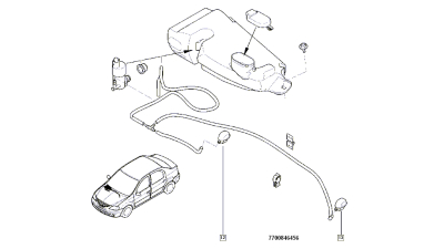 Diuza Spalator parbriz Dacia Logan 2004-2012 Sandero 2008-2012, Duster 2010-2017; Renault Megane 1995-2002, 1 buc. 7700846456,  piesa originala OE