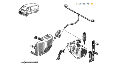 Diuza Spalator Renault Trafic II 2001-2014, 7700795779,  piesa originala OE
