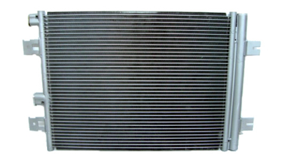 Condensator climatizare Dacia Logan 2004-2012; Sandero 2008-2012, Renault Megane 1 1995-2002; Scenic 1999-2003 , radiator clima 570 (630)x390x16mm, aluminiu brazat, intrare/iesire 14.4/11mm, fara uscator