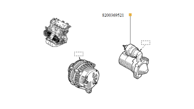 Electromotor Dacia Logan, Logan Ii, Logan Mcv Ii, Sandero, Sandero Ii; Nissan Kubistar; Renault Clio, Clio I, Clio Ii, Clio Iii, Clio Iv, Kangoo, Kangoo Express, Koleos I ; Motorizare 1.2; 1.2 16v; 2.5 01.96-