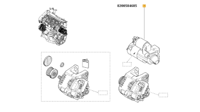 Electromotor DACIA LOGAN 2004-2012 1.5 dci Euro3 LOGAN MCV; NISSAN ALMERA II, KUBISTAR, MICRA III; RENAULT CLIO II, CLIO III, KANGOO, KANGOO EXPRESS, MEGANE II, MODUS, SCENIC II 1.4/1.5D/1.9D 09.98-, 8200426577,  piesa originala OE