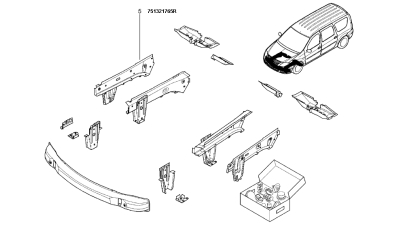 Element Inchidere Lonjeron Fata Dreapta Dacia Logan 2004-2012 Sandero 2008-2012