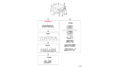 Emblema Portbagaj Toyota 754690K011