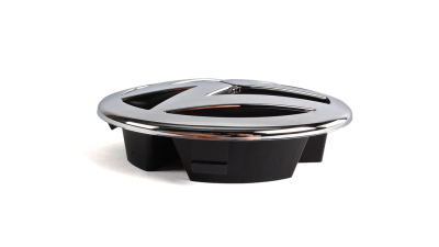 Emblema fata VW pentru Volkswagen Passat B5 2000-2005 cod simbol OEM VAG 3B0853601CULM culori cromate/negru, diametru 130 mm