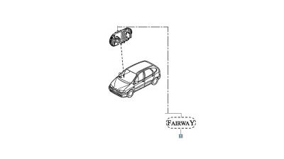 Emblema logo FAIRWAY monograma 8200192262 Renault 