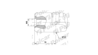 Cap echilibror hayon M6, set 2 bucati pentru amortizor, fi10 , 18mm