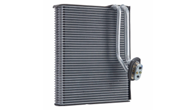 Evaporator aer conditionat Jeep Wrangler, 2007-2018 motor 3.8 V6, benzina, full aluminiu brazat, 257x287x38 mm, iesire 11, 8 mm, intrare 17, 4 mm, tehnologie cu curgere paralela, 