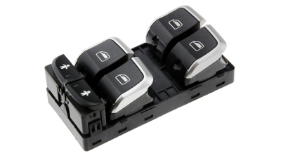 Comutator macara geam Audi A6 2010-, A7 202011-, Q3 2011-, Cromata, NTY EWS-AU-037
