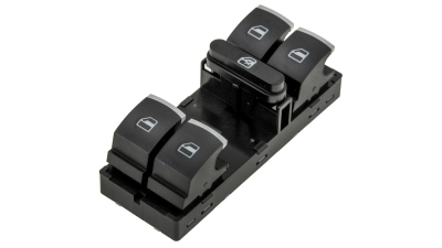 Comutator macara geam Vw Golf 6 2008-, Golf Plus 2005-, Passat B7 2010-, Golf 5 2005-, Cromata, NTY EWS-VW-001