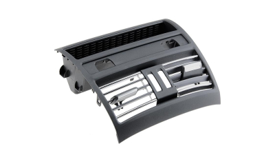 Grila ventilatie aer AC Bmw Seria 5 F10, F11, 2010-, Crom Central-Spate Pentru Vehicule Cu Functie De Incalzire A Scaunelor Spate, NTY EZC-BM-051