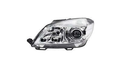Far Skoda Fabia 2 04.2010-03.2015 Roomster 04.2010-DEPO partea Stanga tip bec H7+H7, cu lupa, clar