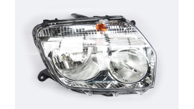 Far Dreapta DACIA DUSTER 04.2010-09.2013 tip bec H1+H7, reflector silver; Versiune: 4x2, 260108233R,  piesa originala OE