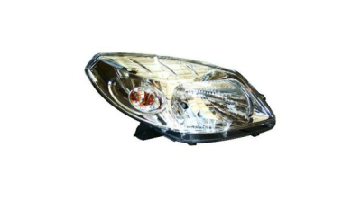 Far Dreapta Halogen Dacia Sandero 06.2008-01.2013, tip bec H4, reflector argintiu, reglare cu cablu, 8200733877,  piesa originala OE