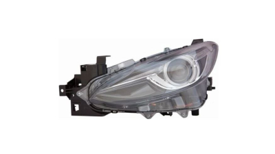 Far Mazda 3 (Bm), 06.2013-08.2017, partea Stanga, fara a întoarce sistemul de iluminat; cu lumina timp de zi tip LED; D3S+LED; electric; fara bec descarcare; fara ballast; fara motor, DEPO