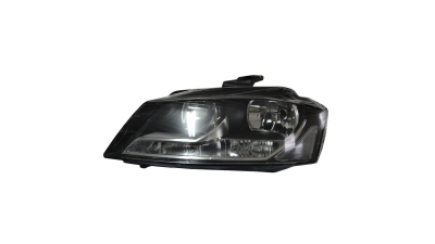 Far Audi A3 (8P) 04.2008-10.2012 TYC fata stanga , cu daytime running light , cu motoras, tip bec H7+H7 , electric 