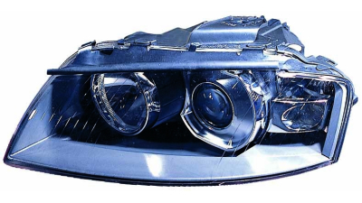 Far Audi A3 (8P) 05.2003-04.2008 TYC fata stanga tip bec D2s+H7 Xenon electric fara becuri/balast/motoras