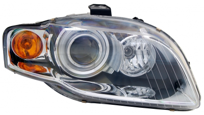 Far Audi A4 (B7) 11.2004-09.2006 fata stanga tip bec D1S+P21W TYC fara balast semnalizare galbena 