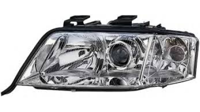 Far Audi A6 (C5) Sedan/Combi 06.2001-01.2005 HELLA fata stanga tip bec H7+H7 , cu motoras de reglaj
