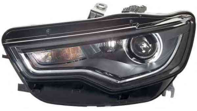 Far Audi A6 (4G/C7), 01.2011-06.2014 HELLA fata stanga tip bec D3S+H7 cu lumini pt curbe cu motoras