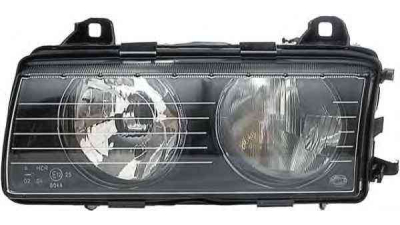 Far BMW Seria 3 E36 1995-2000 tip bec H7/H7 manual/electric TYC partea Stanga, (fara Model Compact)